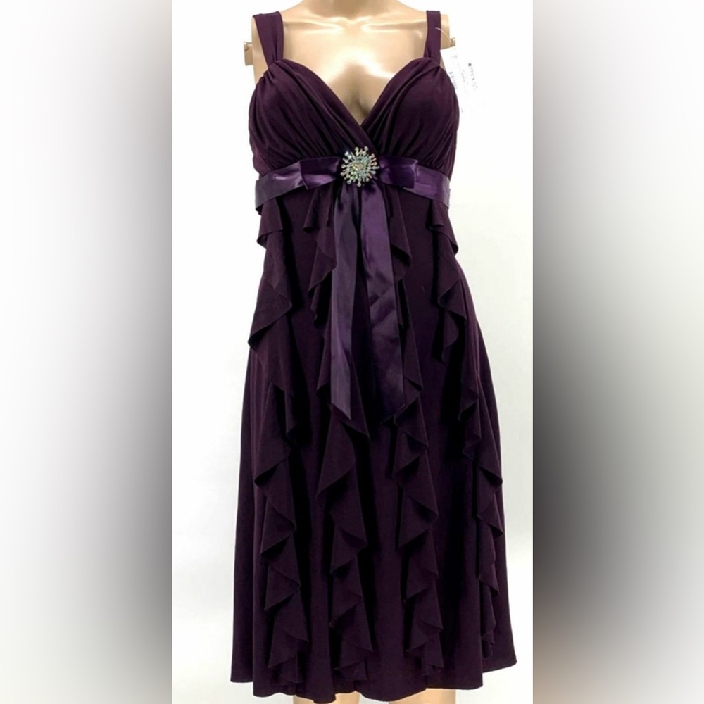 Elegant Purple Midi Dress